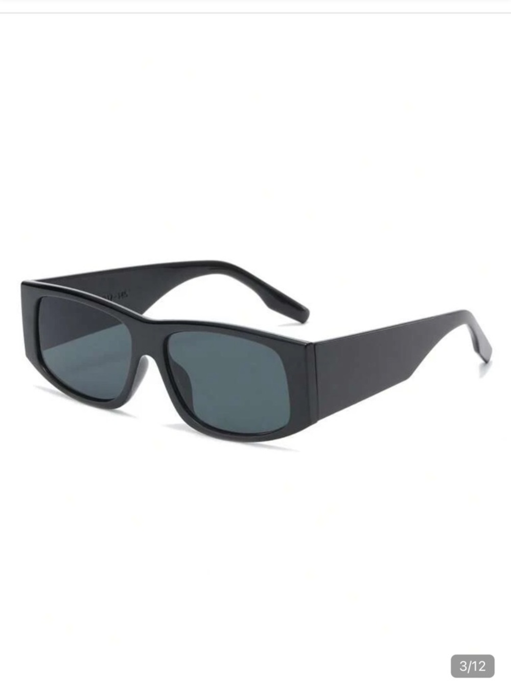 ❌SOLD❌Sleek Black Rectangular Women's Sunglasses - Picture 2 of 6